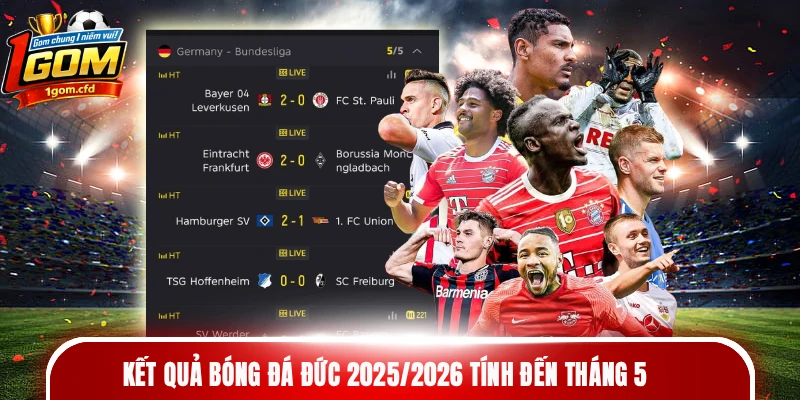 Kết quả bóng đá Đức 2025/2026 tính đến tháng 5
