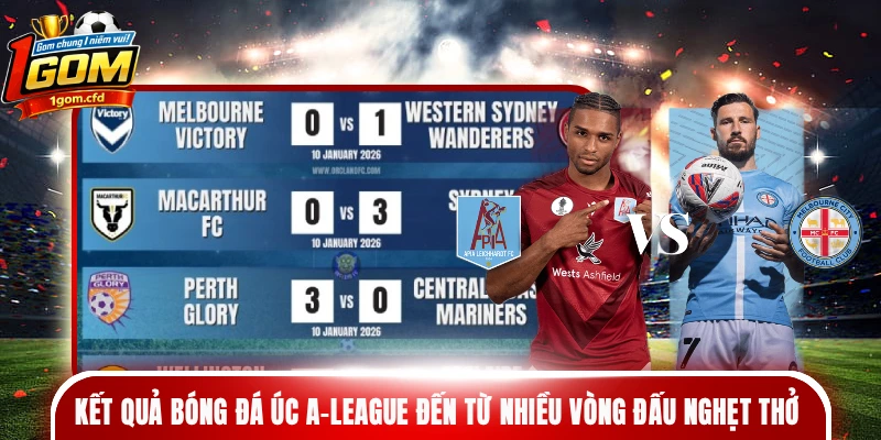 Kết quả bóng đá Úc A-League đến từ nhiều vòng đấu nghẹt thở