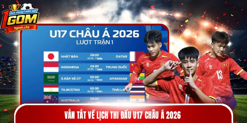 Vắn tắt về lịch thi đấu U17 châu Á 2026